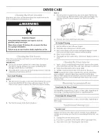 Preview for 5 page of Maytag MGDC700VW - Centennial Gas Dryer User Instructions