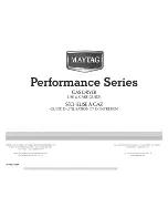 Предварительный просмотр 1 страницы Maytag MGDE300VF - Performance Series 27-in Gas Dryer Use And Care Manual