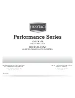 Maytag MGDE300VW - Performance Series Front Load Gas Dryer Use And Care Manual предпросмотр