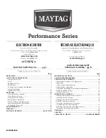 Maytag MGDE500WR - ADA Compliant, 7.2 Cu Ft Cap User Manual предпросмотр