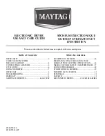 Maytag MGDX500X Use And Care Manual предпросмотр