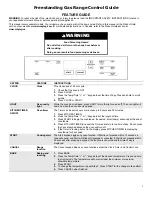 Preview for 1 page of Maytag MGR6600FB Control Manual