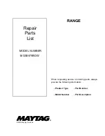 Maytag MGS5875BDW - Slide in Gas Range Repair Parts List Manual preview