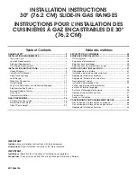 Preview for 1 page of Maytag MGS8800FZ Installation Instructions Manual