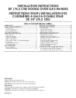 Preview for 1 page of Maytag MGT8800FZ Installation Instructions Manual