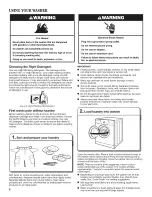 Preview for 8 page of Maytag MHWC7500YW0 Use & Care Manual