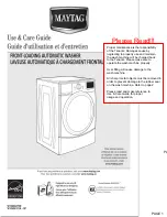 Preview for 1 page of Maytag MHWE301 Series Use & Care Manual