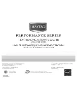 Maytag MHWE900VJ - Performance 4.4 cu. Ft. Front Load Washer Use And Care Manual preview