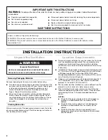 Preview for 2 page of Maytag MIM1554ZRS User Instructions