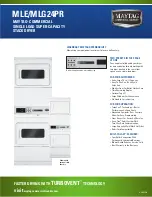 Предварительный просмотр 1 страницы Maytag MLE/MLG24PR Specifications