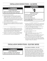 Предварительный просмотр 10 страницы Maytag MLE24PDAYW0 Installation Instructions Manual