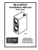 Maytag MLG-30PDA Installation Manual предпросмотр