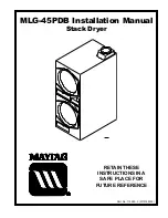 Maytag MLG-45PDB Installation Manual предпросмотр