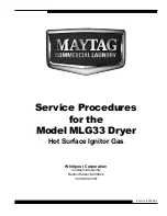 Предварительный просмотр 1 страницы Maytag MLG33 Service Procedures Manual