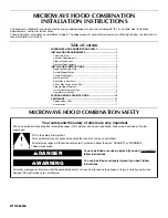 Preview for 1 page of Maytag MMV1163D Installation Instructions Manual