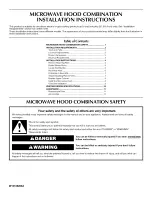 Maytag MMV1163DB00 Installation Instructions Manual предпросмотр