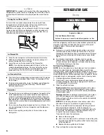 Preview for 14 page of Maytag MRT118FFFE User Instructions