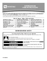 Maytag MSD2254VEW User Instructions preview