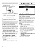 Preview for 8 page of Maytag MSD2272VEW - 22 cu. Ft. Refrigerator User Instructions