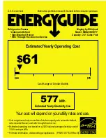 Maytag MSD2550VES Energy Manual preview