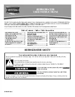 Preview for 1 page of Maytag MSD2553WEB User Instructions