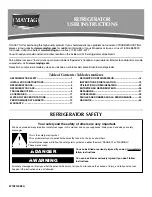 Preview for 1 page of Maytag MSD2574VE User Instructions