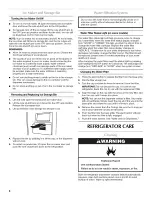 Preview for 8 page of Maytag MSD2574VEA - 25.2 cu. Ft. Refrigerator User Instructions