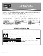 Maytag MSD2576VEB User Instructions предпросмотр