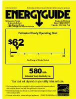 Preview for 1 page of Maytag MSD2578VEB - 25.4 cu. Ft. Refrigerator Energy Manual