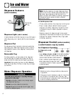 Preview for 18 page of Maytag MSD2650KEU - 26 cu. Ft. Refrigerator Use And Care Manual