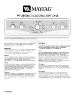 Preview for 1 page of Maytag MTW5920TW0 Use & Care Manual