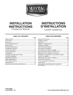 Maytag MVW18CSBGW0 Installation Instructions Manual preview