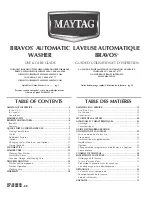 Preview for 1 page of Maytag MVWB850WB - 28" er Washer Use & Care Manual