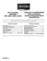 Preview for 1 page of Maytag MVWC200BW1 Use And Care Manual