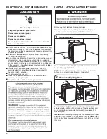 Preview for 4 page of Maytag MVWP475EW Installation Instructions Manual