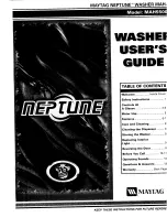 Preview for 1 page of Maytag NEPTUNE MAH550 User Manual