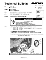 Preview for 1 page of Maytag Neptune MAH6700AWW Technical Bulletin