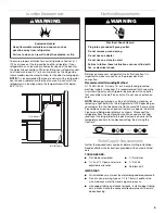 Preview for 3 page of Maytag PBF1951KEW - 30" Bottom Freezer Refrigerator User Instructions