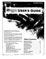 Maytag Perfoma PYE4500 User Manual preview