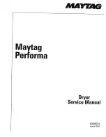 Maytag Performa DLE231 Service Manual предпросмотр