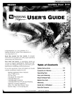 Maytag Performa MD3500 User Manual предпросмотр