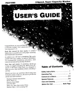 Preview for 1 page of Maytag Performa PAV1000 User Manual