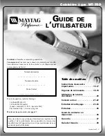 Предварительный просмотр 15 страницы Maytag Performa WT-TOD User Manual