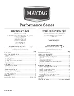 Maytag Performance MGDE300VF1 Use & Care Manual предпросмотр