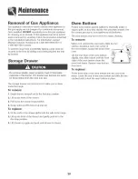 Preview for 21 page of Maytag PGR5750 Use & Care Manual