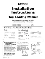 Maytag SAV2555AWW Installation Instructions Manual preview