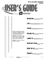 Preview for 1 page of Maytag SAV5300 User Manual