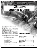 Maytag SD-2 User Manual preview