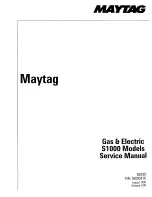 Preview for 1 page of Maytag SE1000 Service Manual