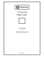 Preview for 1 page of Maytag SOV110RC User'S Manual & Installation Instructions